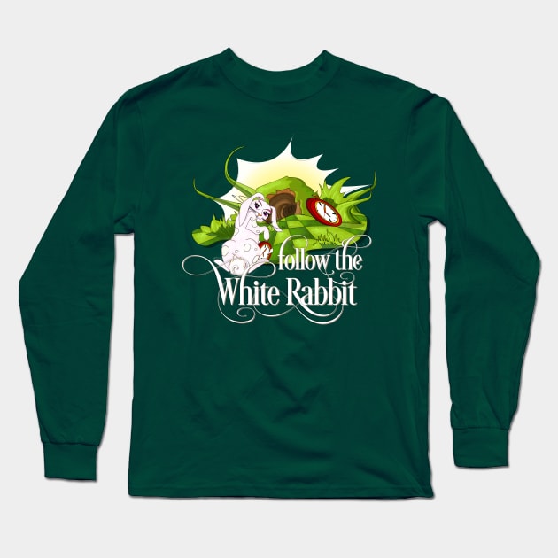 WhiteRabbit Long Sleeve T-Shirt by Scaya